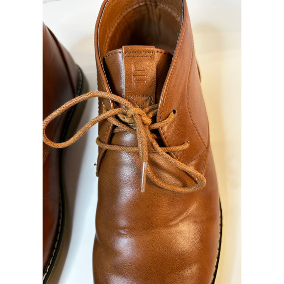 London Fog Blackburn Tan Mens Chukka Faux Leather Dress Boots Memory Foam Size10 main image 8